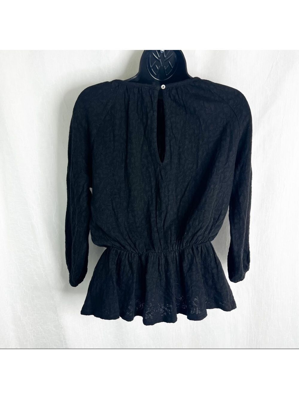 🦩 LUCKY BRAND Button Sleeve Peplum Top / 100% Cotton (🦩2 for $25) - Picture 9 of 15
